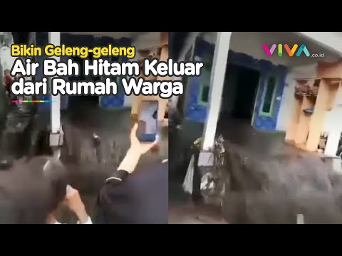 Air Bah Hitam Mengalir Deras dari Satu Rumah Warga Lombok