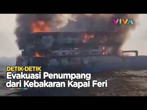 Panik! Ratusan Orang Lompat ke Luat Gegara Menghindari Kapal Feri Terbakar