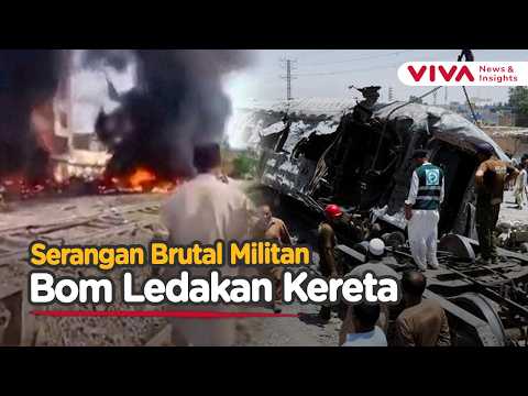 Detik-detik Ledakan Dahsyat Guncang Kereta Pengangkut Tentara Pakistan