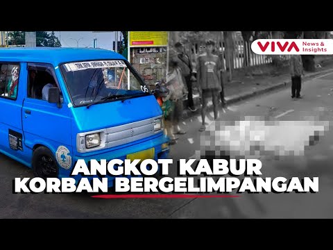 'Detik-detik' Angkot Tabrak Lari, Satu Orang Tewas Ditempat