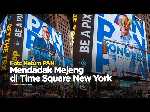 HEBOH! Ketum Partai PAN Mejeng Foto di Times Square, Buat Apa?
