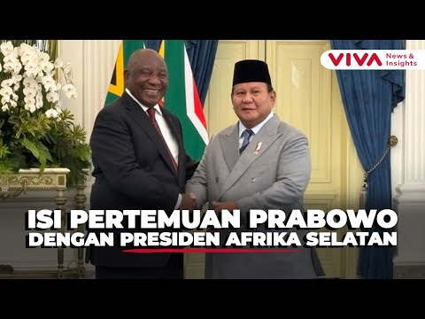 Prabowo Tegaskan Komitmen Perkuat Kerja Sama Indonesia–Afrika Selatan