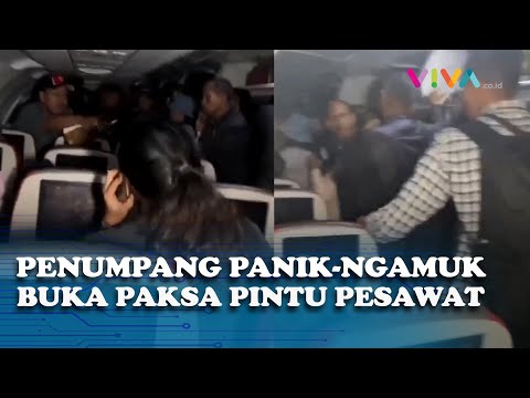 Suasana MENCEKAM Kabin Pesawat, Penumpang Ngamuk Buka Paksa Emergency Exit