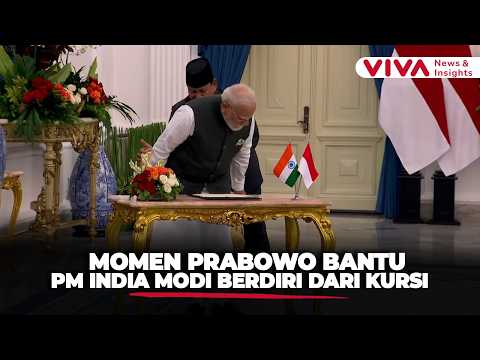 Aksi Prabowo Bantu Geserkan Kursi PM India Modi di Istana Merdeka