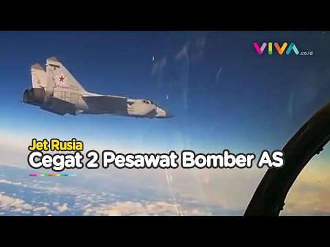 TEGANG! Insiden Jet Tempur Rusia Cegat 2 Pesawat Pengebom AS