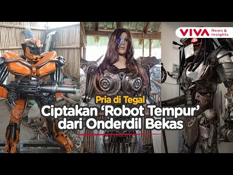 Pria Ini Sulap Onderdil Kendaraan Jadi 'Robot Tempur'