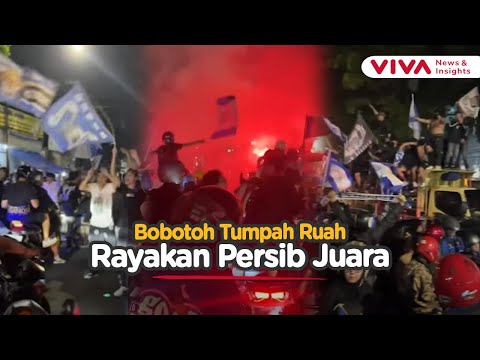 Momen Bobotoh Rayakan Persib Juara Back to Back Liga 1