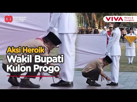 Wakil Bupati Kulon Progo Rela Jongkok, Ikat Tali Sepatu Paskibraka
