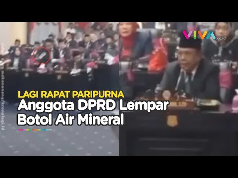 MARAH BESAR! Anggota DPRD Gorontalo Lempar Produk Air Mineral saat Rapat