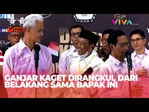 Sosok Pria Misterius Nyelonong di Tengah Preskon Ganjar Mahfud