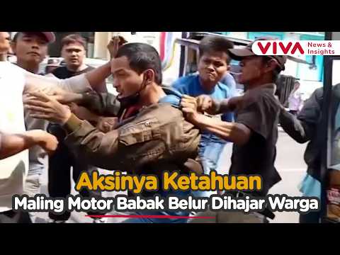 Nekat Beraksi di Tengah Keramaian Tanah Abang, Maling Motor Babak Belur Diamuk Massa