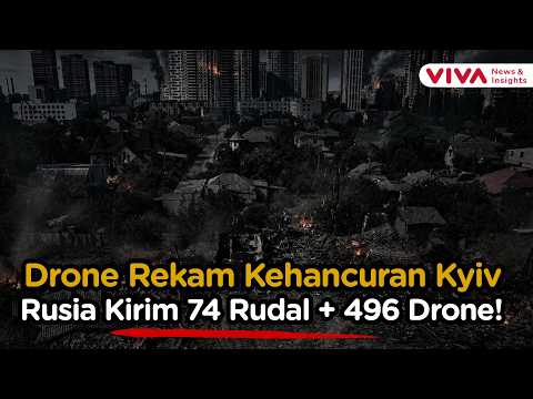 Luluh Lantak Berserakan, Rekaman Drone Ungkap Kehancuran di Kyiv Setelah Amukan Rusia