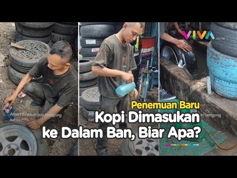 UNIK! Tukang Tambal Seduh Kopi Malah Kasih Minum Ban