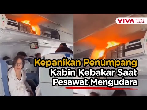 Detik detik Baterai Powerbank Terbakar di Dalam Pesawat Saat Terbang