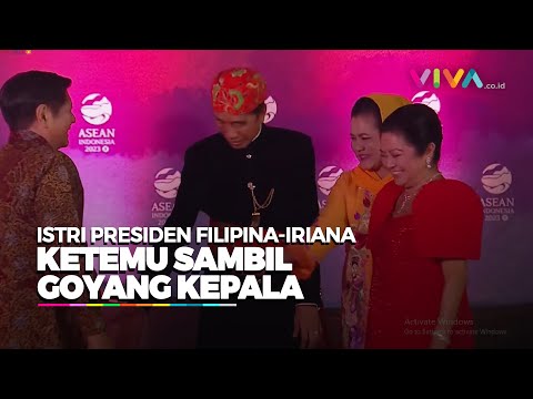 Istri Presiden Filipina Kegirangan Bertemu Iriana, Saling Goyang Kepala