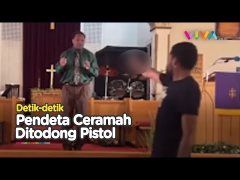 Momen Mencekam Pendeta Ditodong Pistol Saat Khotbah
