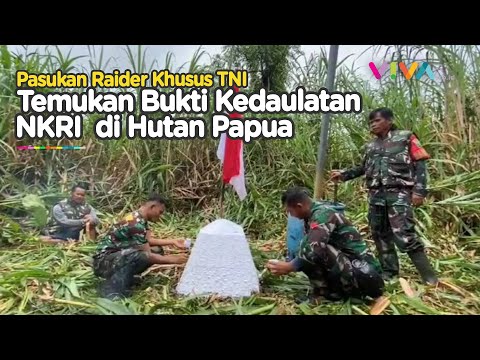 Pasukan Raider Khusus TNI Temukan Bukti Penting NKRI di Hutan Papua Selatan