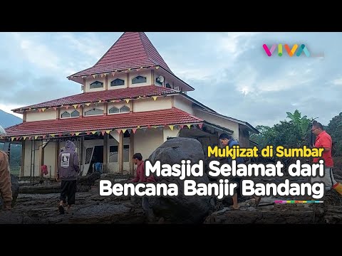Masjid Berdiri Kokoh Saat Seluruh Bangunan Sekitarnya Hancur Terbawa Banjir Lahar Dingin