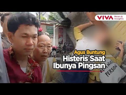 Agus Buntung Histeris Saksikan Ibunya Jatuh Pingsan Usai Sidang Perdana