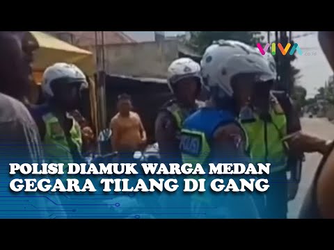 Dituduh Tilang di Gang, Polisi Jadi Bulan-bulanan Warga Medan
