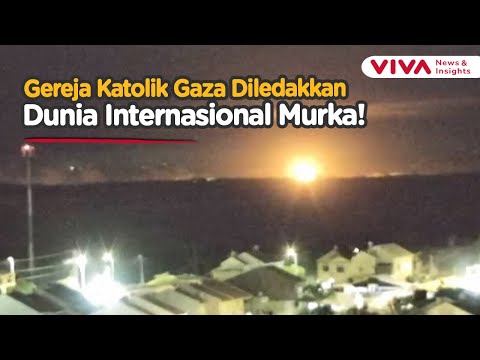 Beringas! Detik-detik Bom Israel Hantam Satu-satunya Gereja Katolik di Gaza
