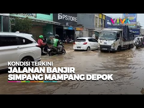 Buntut Luapan Kali Cabang Tengah, Begini Kondisi Simpang Mampang