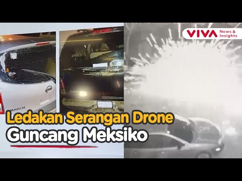 Detik-detik Drone Hantam Kantor Pemerintah di Meksiko