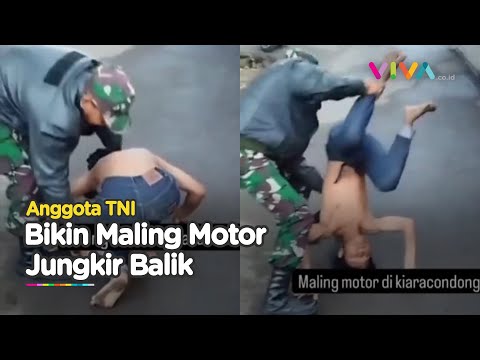 APES! Pelaku Curanmor Dihukum TNI dengan Cara Kocak