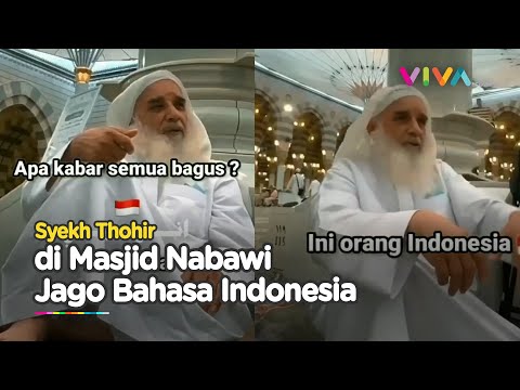 VIRAL! Syekh Thohir di Masjid Nabawi Fasih Bahasa Indonesia