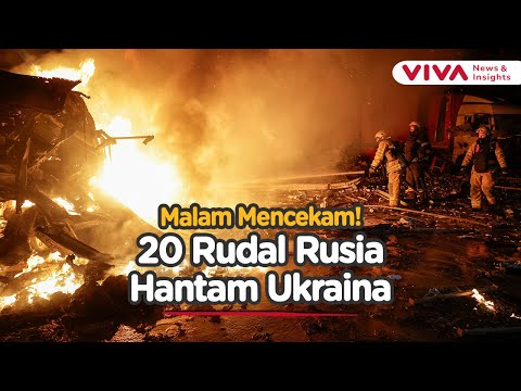 Hujan Rudal Rusia Guncang Kyiv dan Kharkiv, Bangunan Ukraina Terbakar