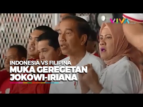 Momen tegang Jokowi dan Ibu Negara Saksikan Indonesia vs Filipina