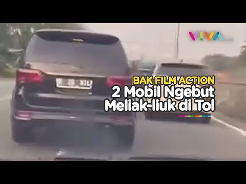 Dua Mobil Kejar Ugal-ugalan di Jalan Tol, Nyaris Tabrak Pengendara Lain