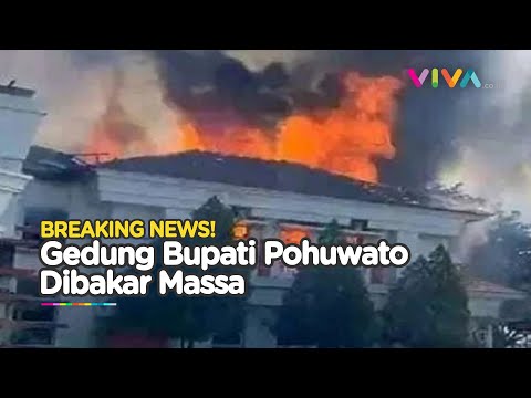 Demo Mencekam! Gedung Bupati Pohuwato Gorontalo Dibakar
