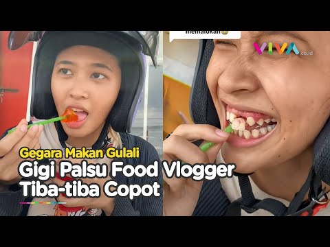 Review Jajanan Jadul, Gigi Food Vlogger ini Sampai Copot