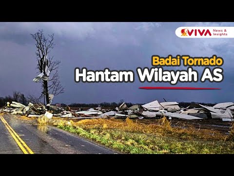 Mengerikan! Rekaman Tornado Dahsyat di AS Tewaskan Puluhan Orang