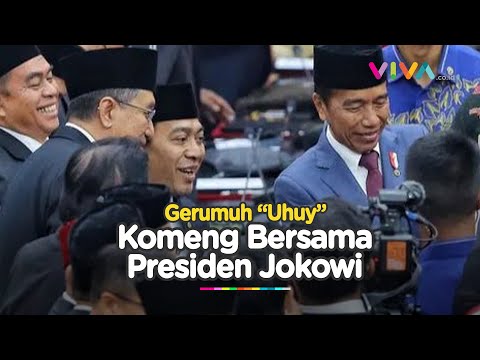 Riuh 'Uhuy' Guncang Satu Ruangan Paripurna DPR, Komeng Selfie dengan Jokowi