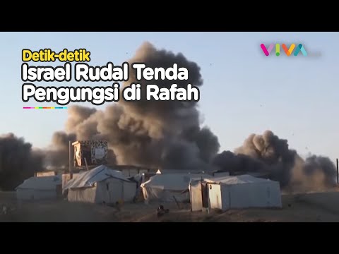 SEDIH! Tenda Pengungsi Rafah Jadi Target Tank Israel, Pengungsi Ketakutan