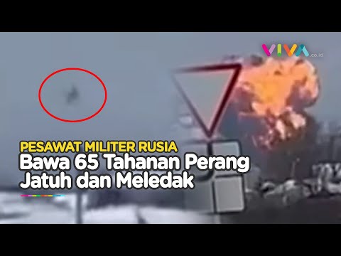 DETIK-DETIK Pesawat Militer Rusia Jatuh, Diserang Rudal Ukraina?