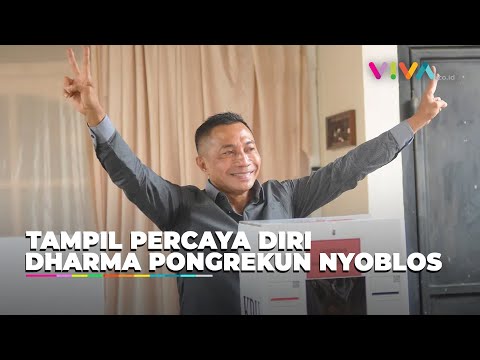 Momen Dharma Pongrekun Salurkan Hak Pilih di TPS 31 Lebak Bulus