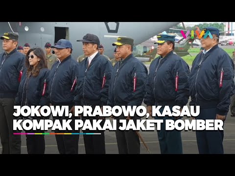 Jokowi, Prabowo, KASAU dkk Kompak Pakai Jaket Biru, Apa Maksudnya?