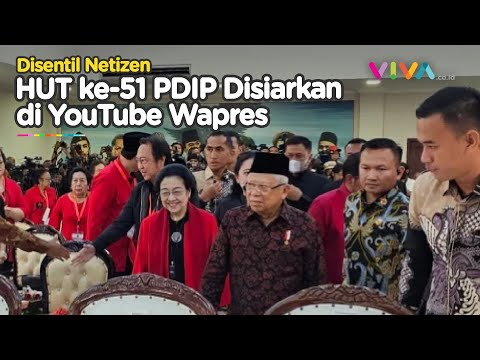 Nahloh! YouTube Wapres RI Siarkan HUT PDI Perjuangan ke-51