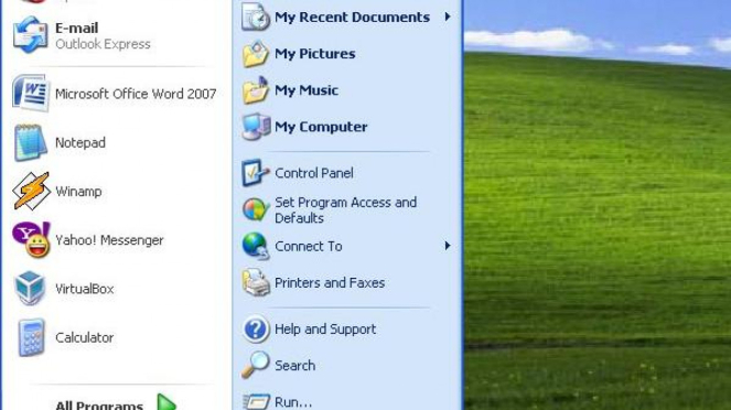 Menu Start Windows XP