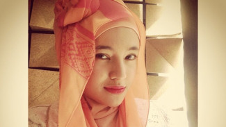 Marshanda Pilih Gaya Busana Layering Saat Lebaran