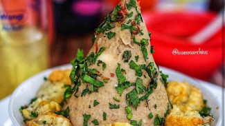 Unik Banget, Ada Bakso Berbentuk Tumpeng