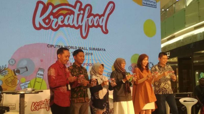 Pembukaan Kreatifood Expo di Ciputra World Mall Surabaya, Jawa Timur, pada Jumat, 12 Juli 2019.