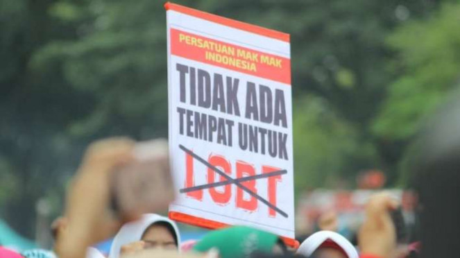 Aksi penolakan LGBT (Foto ilustrasi).  