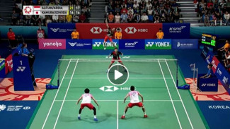 Video Duo Jepang Kocar-kacir Kena Smes Fajar/Rian di Final Korea Open