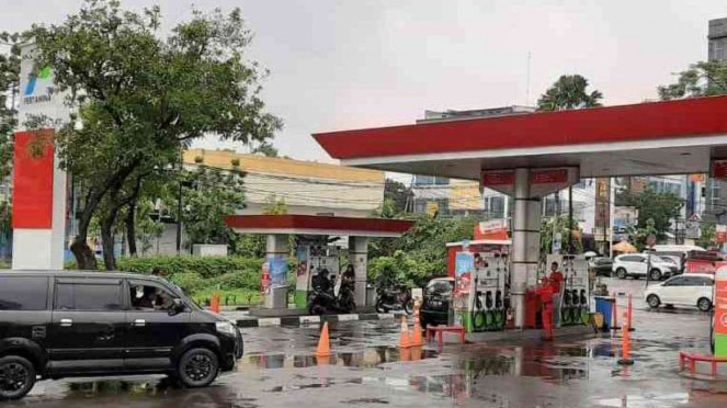 Ilustrasi SPBU Pertamina.
