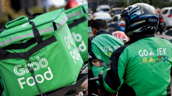 Grab dan Gojek.