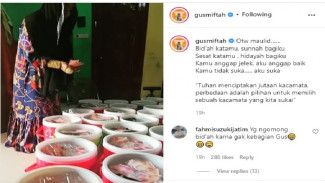 Gus Miftah Posting Besek Maulid Ala 'Sultan', Isinya Nasi dan Duit
